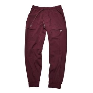 Fabletics Burgundy Track Joggers